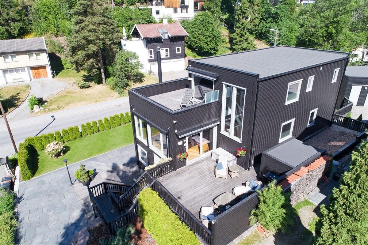 Boligen sett ovenfra Galleribilde