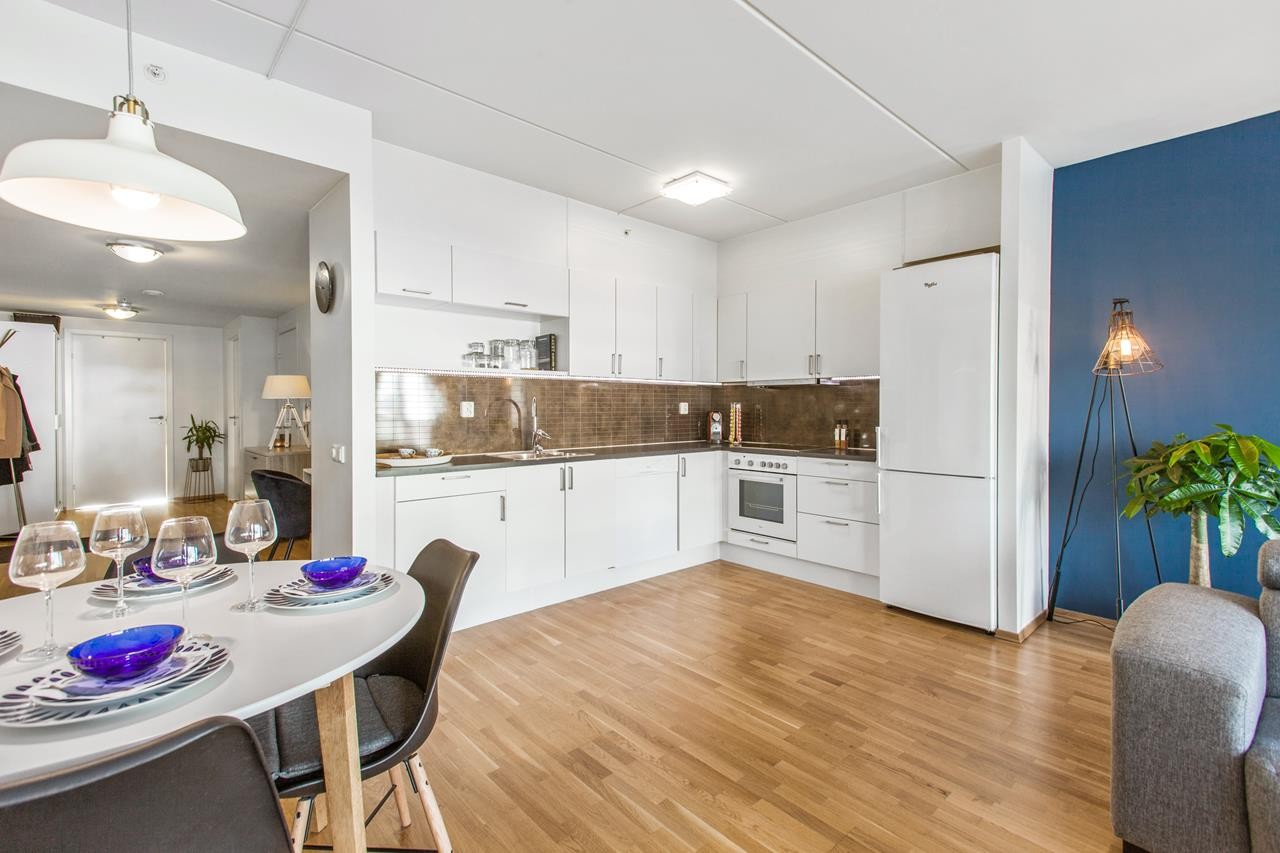 Åpen løsning gir en romslig atmosfære. Galleribilde