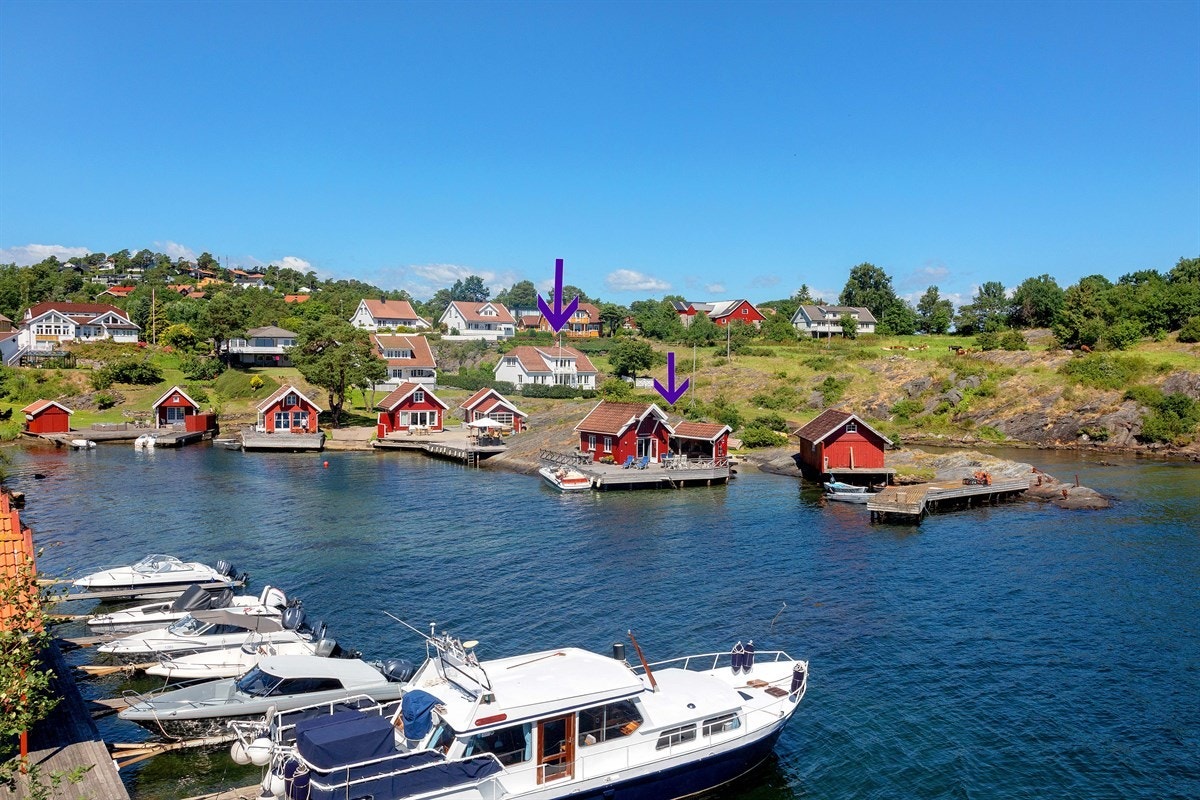 Fasade med pil Galleribilde