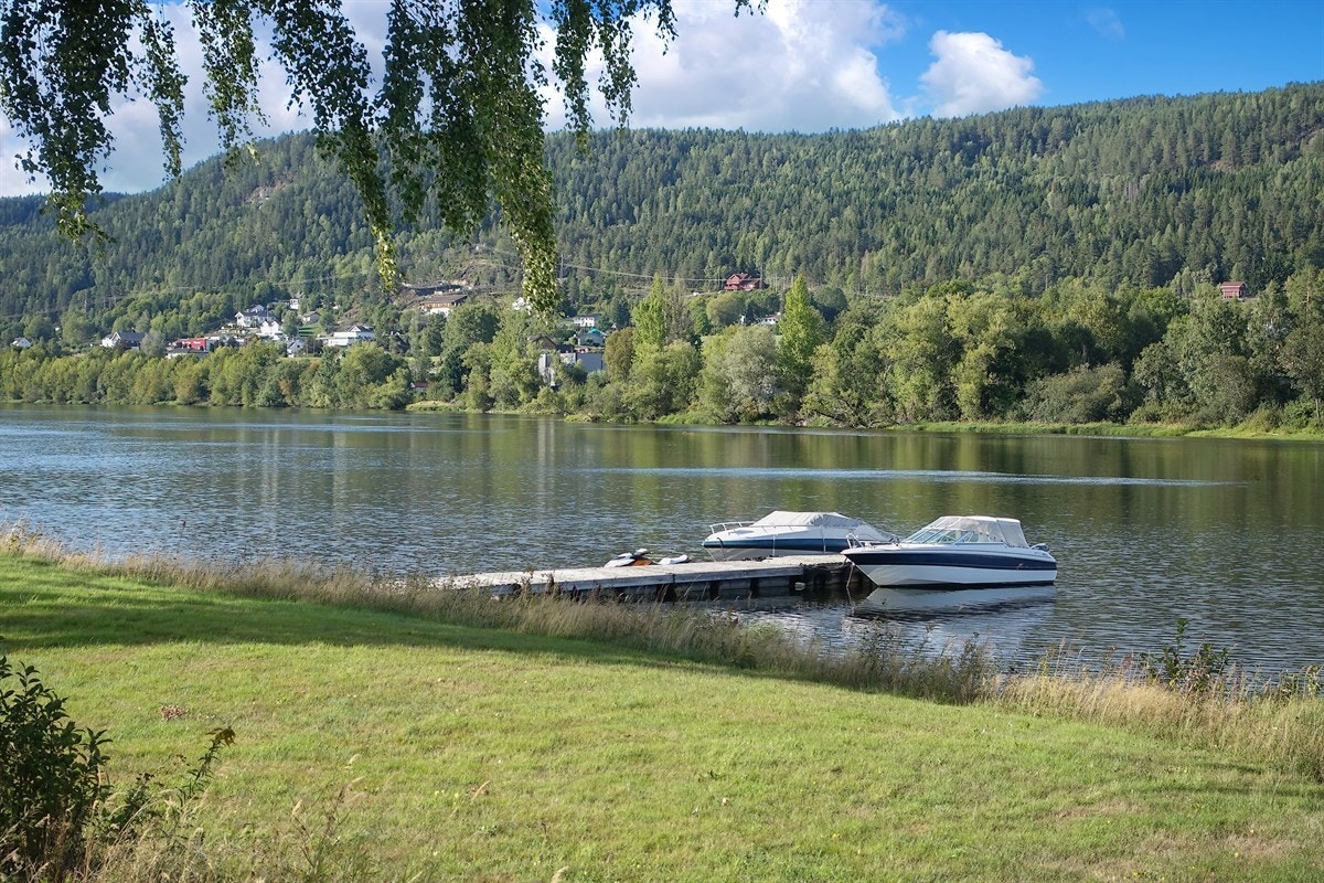 Fra eiendommen er det kun 75 meter til idylliske friområder ved Drammenselva, som også byr på bademuligheter, samt fisking og båtliv. Galleribilde
