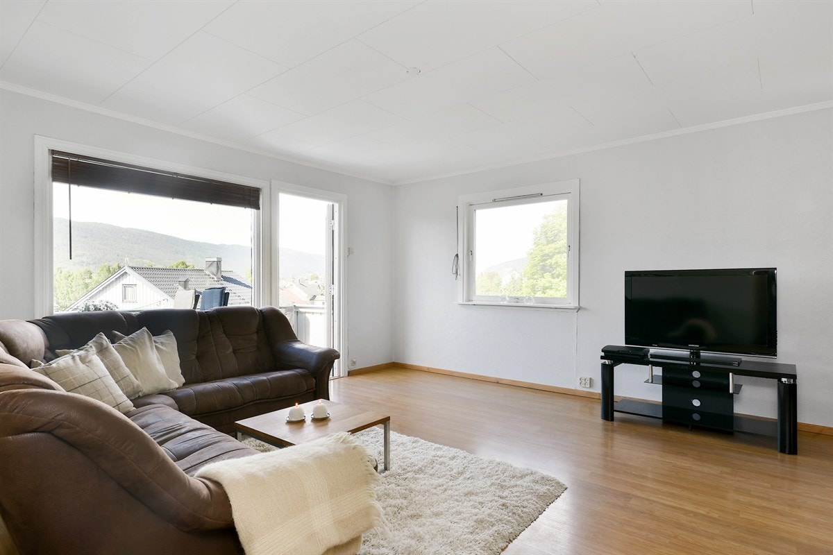 God plass til både TV, sofa og annet interiør. Galleribilde