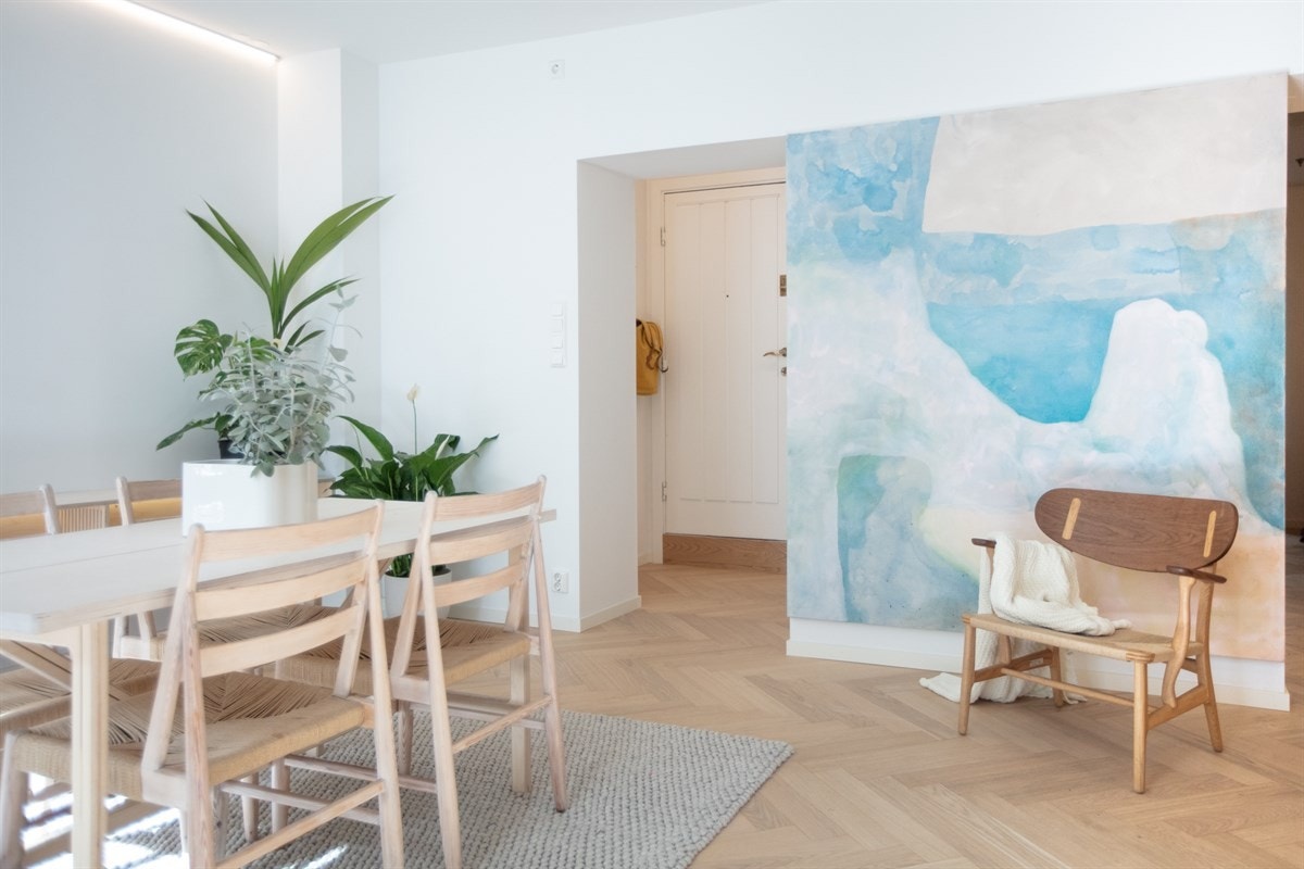 - Leiligheten har flere særegne materialvalg og spesialtilpassede løsninger - Galleribilde