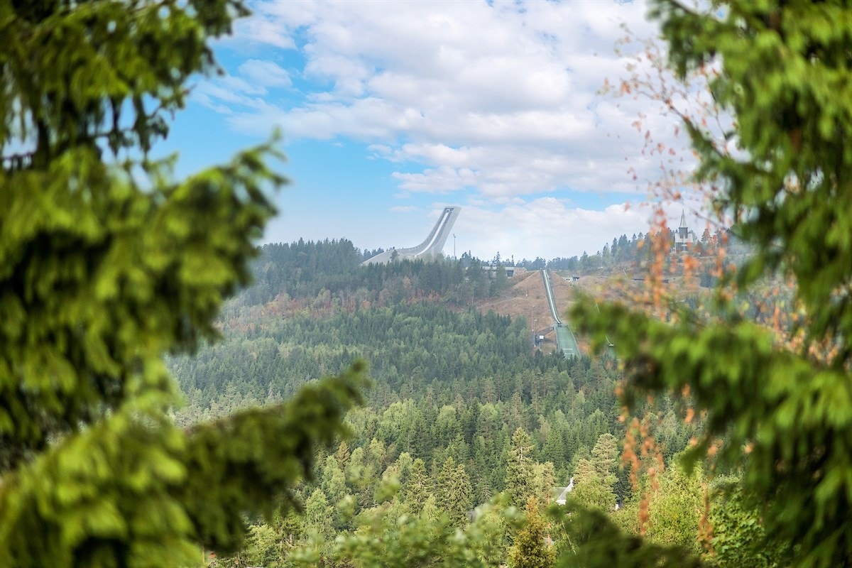 Utsikt mot Holmenkollen Galleribilde