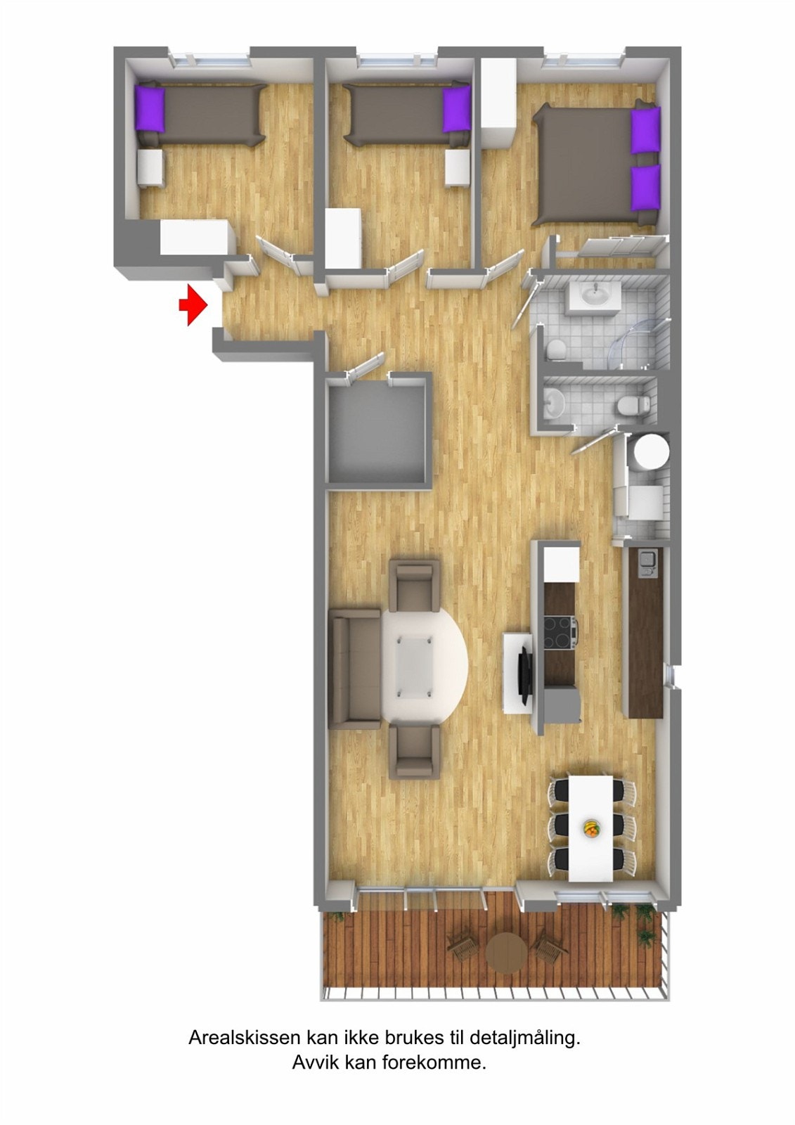 Plantegning 3D. Galleribilde
