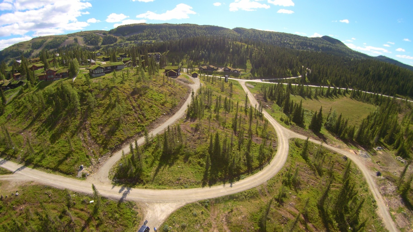Blidet viser hvordan tomtene skrår mot nord Galleribilde