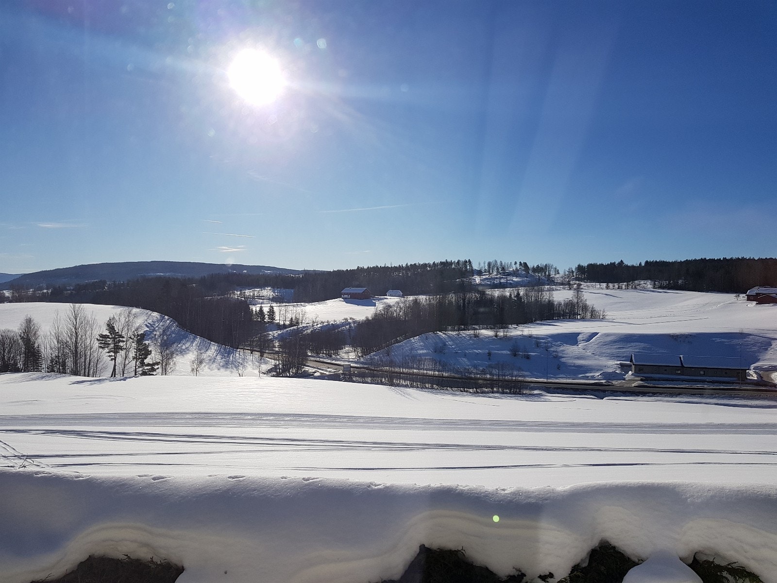 Skiløyper 100 meter på nedsiden av huset Galleribilde