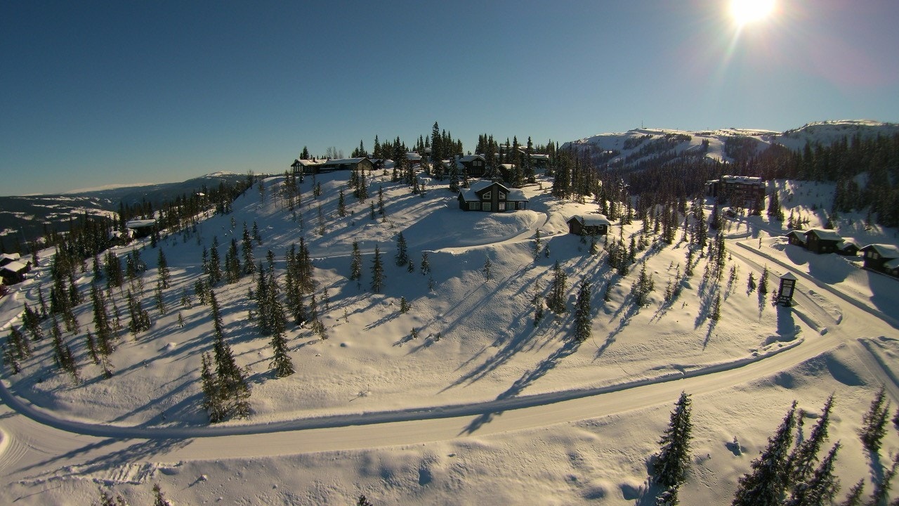 Vinterbilde Tomteområdet sett fra Nord. Galleribilde