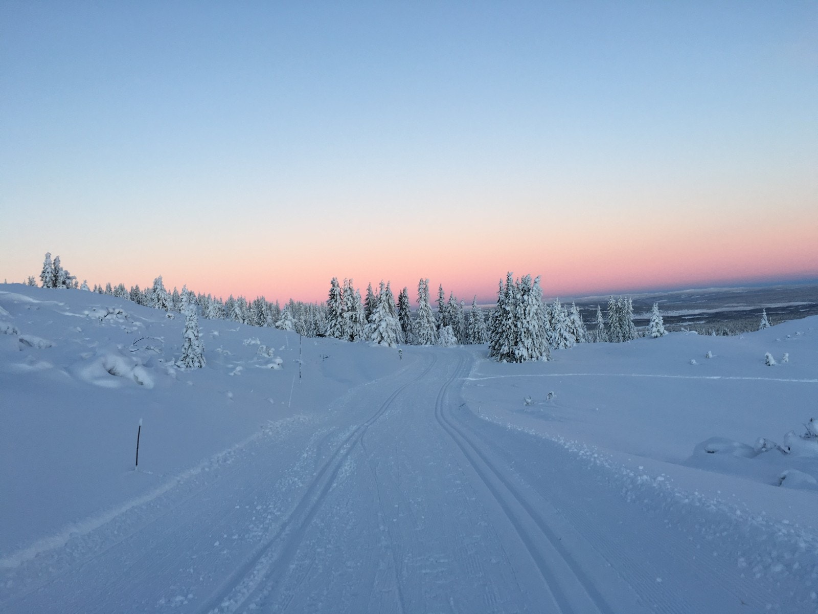 Blå timen i turområdet Galleribilde