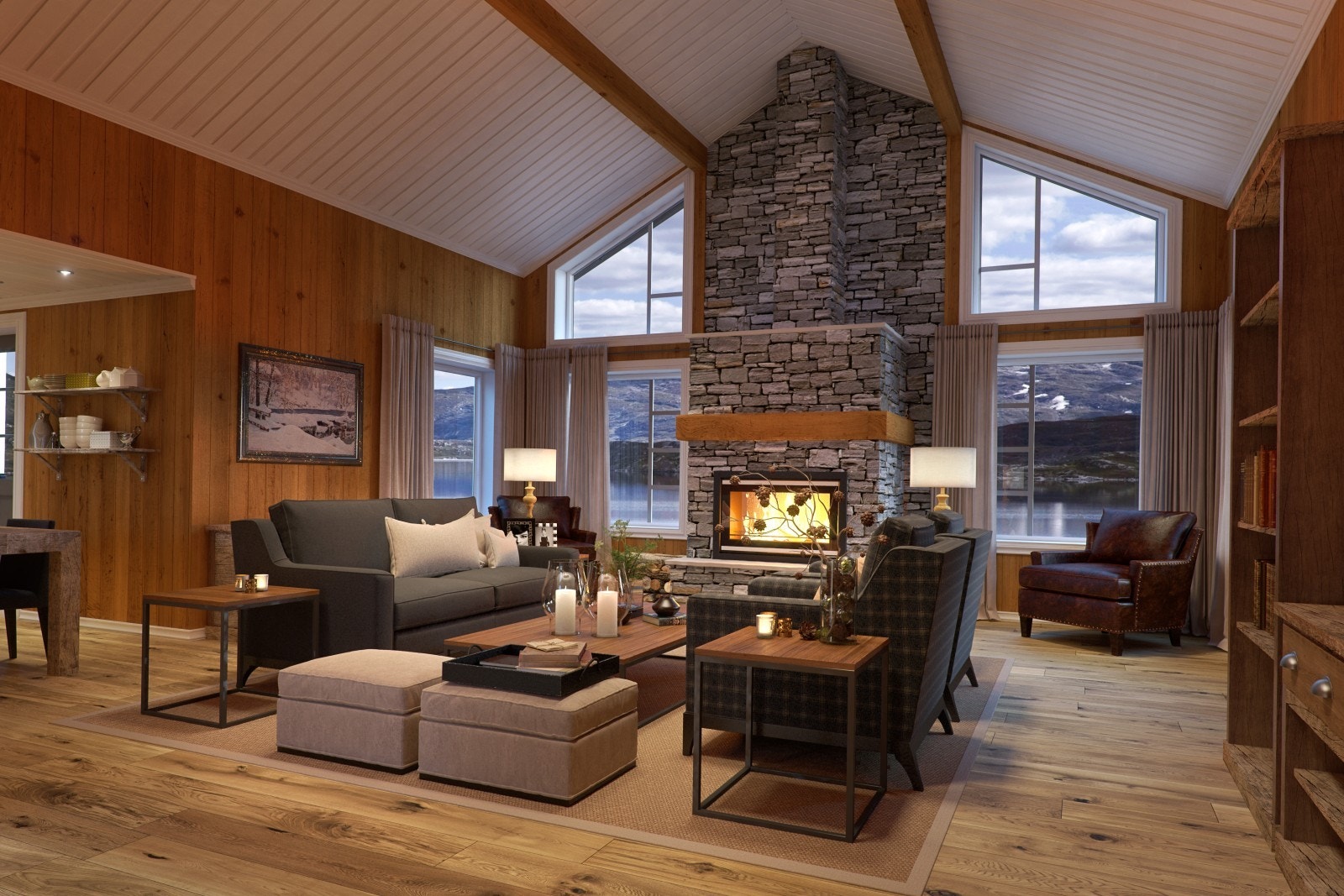 Stue (illustrasjon) Galleribilde