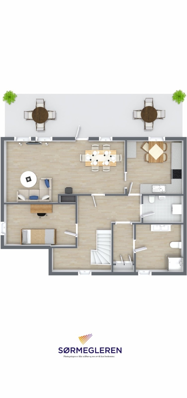 HovedRoomSketcher 3D Floor Plan2 Galleribilde