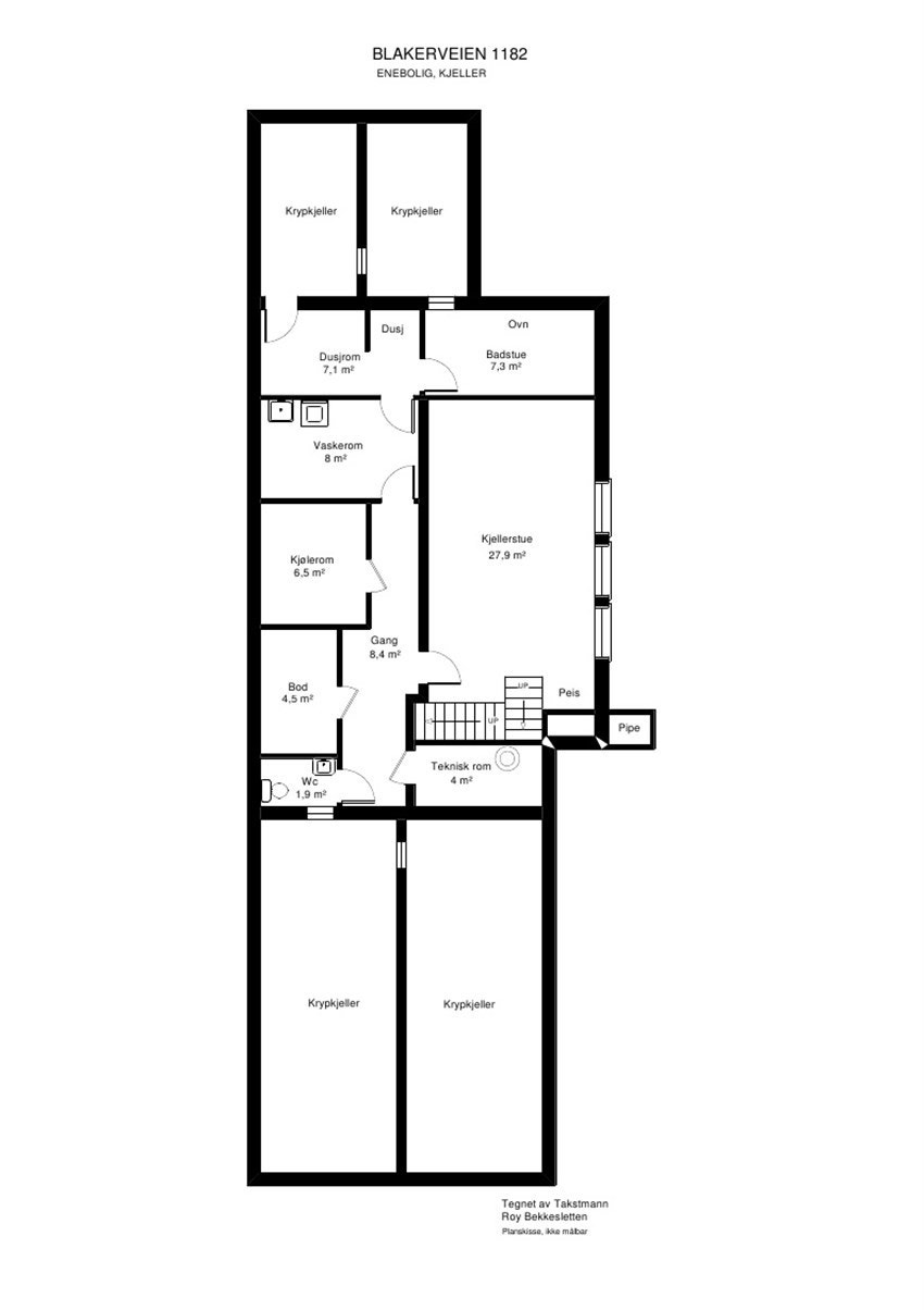 Plantegning kjeller Galleribilde