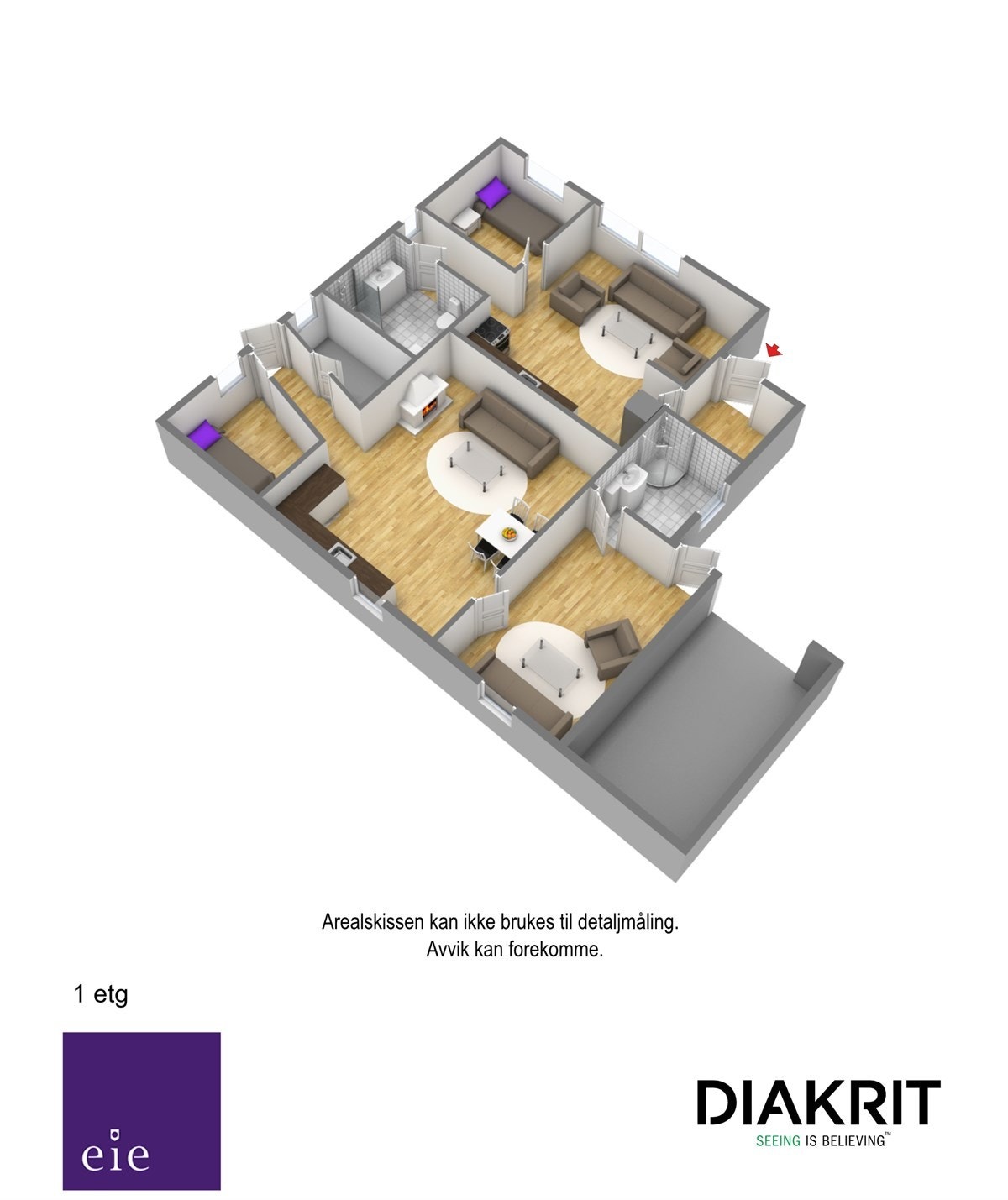 Plantegning 3D Galleribilde