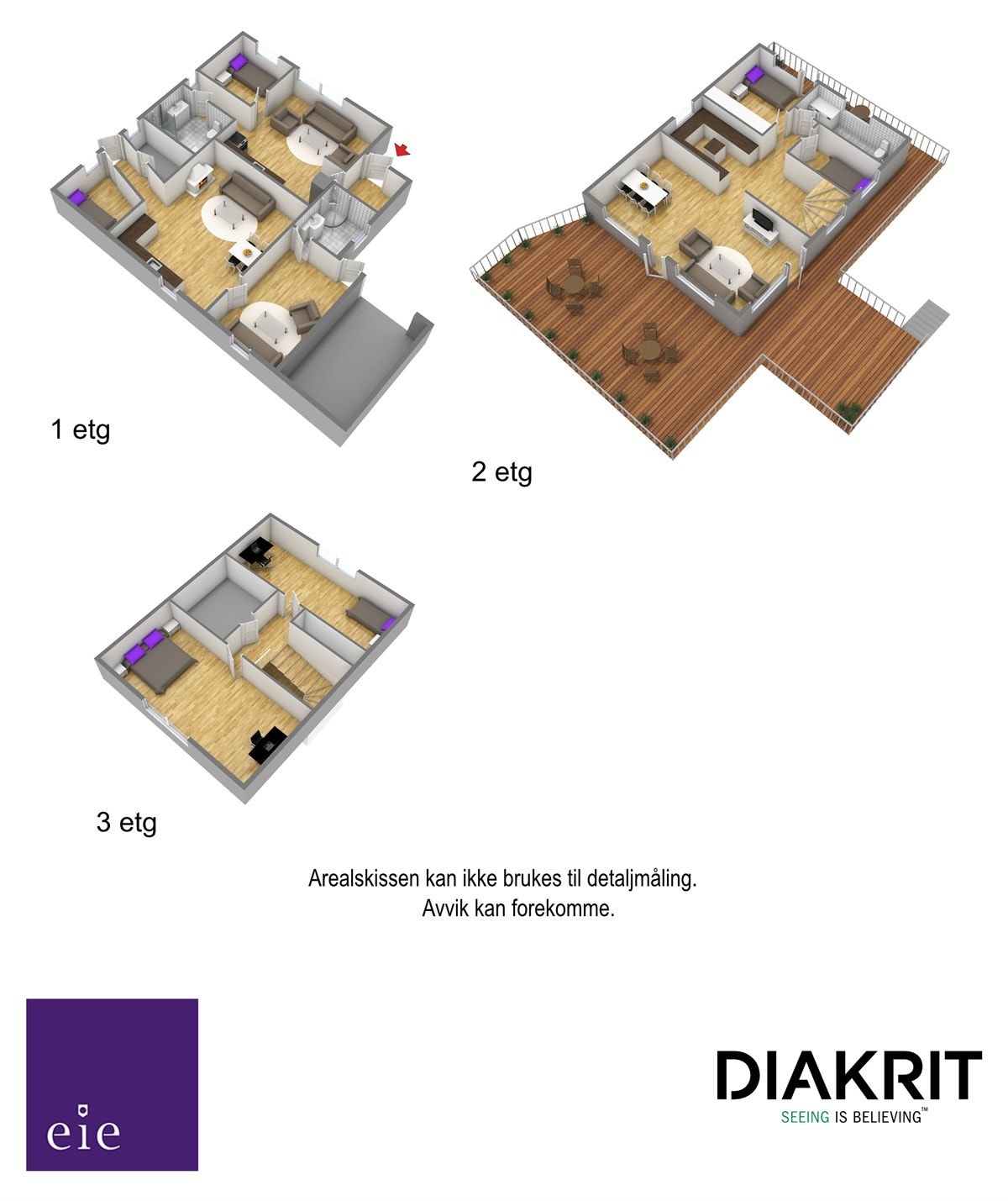 Plantegning 3D Galleribilde