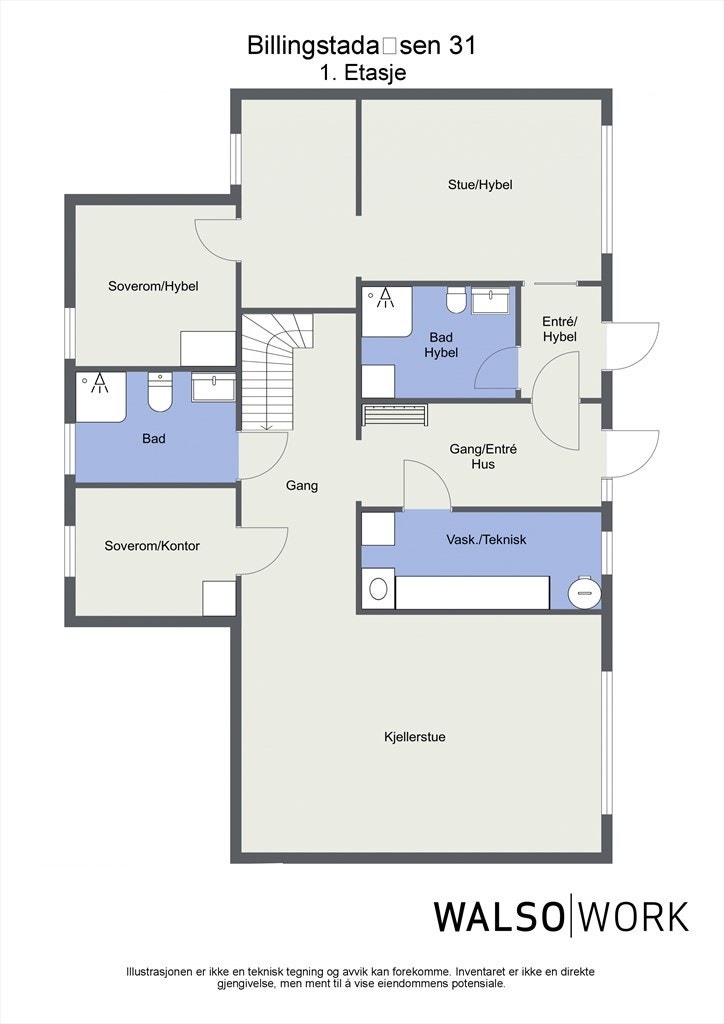 Plantegning 1.etasje Galleribilde