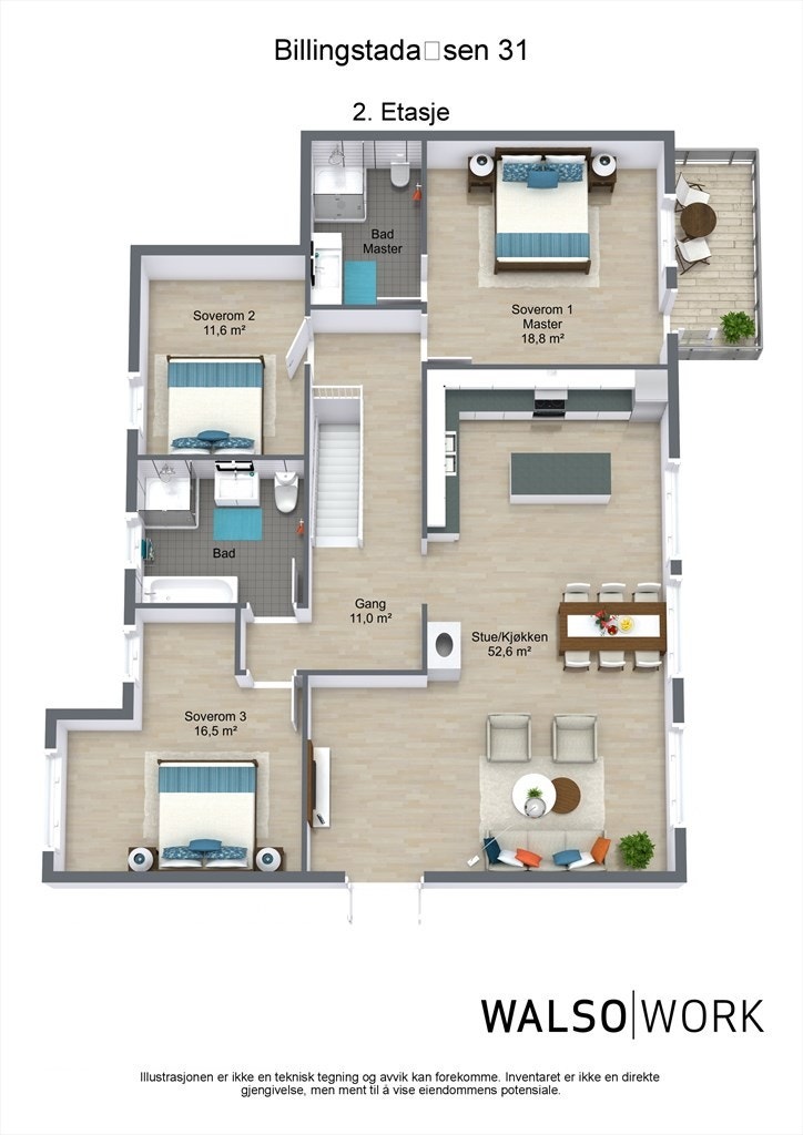 Plantegning 2.etasje Galleribilde