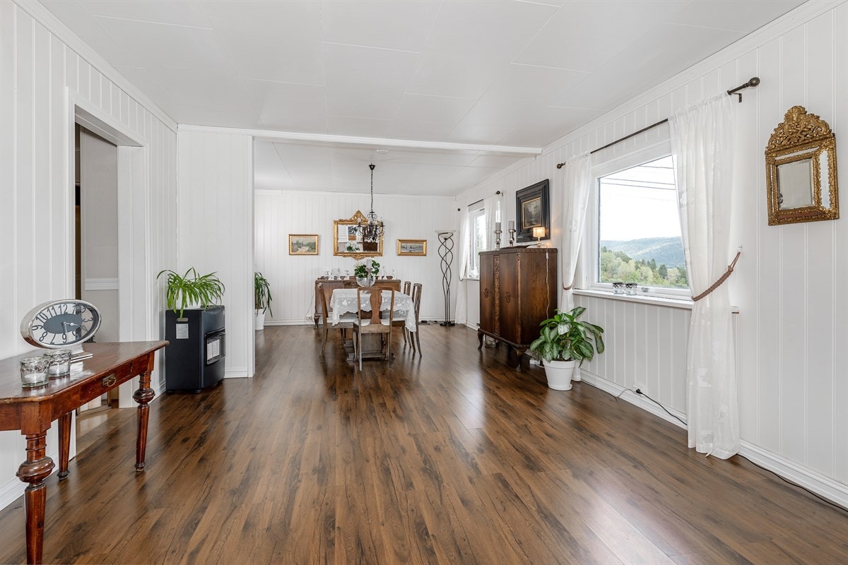 Det er god plass i stue til tilhørende møblement. Galleribilde