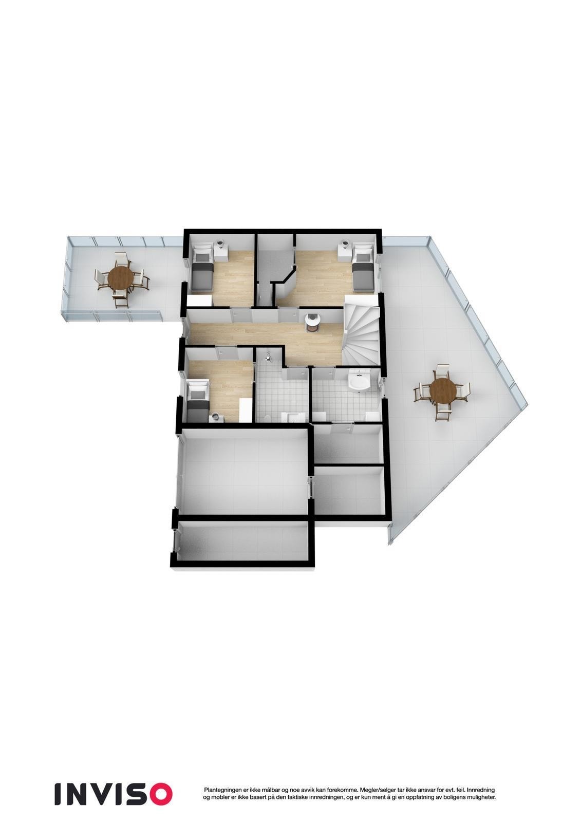 3D plan 1. etasje Galleribilde