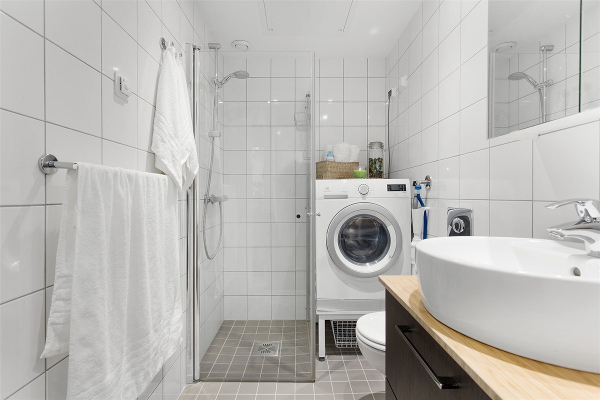 Bad II også med opplegg til vaskemaskin. Galleribilde