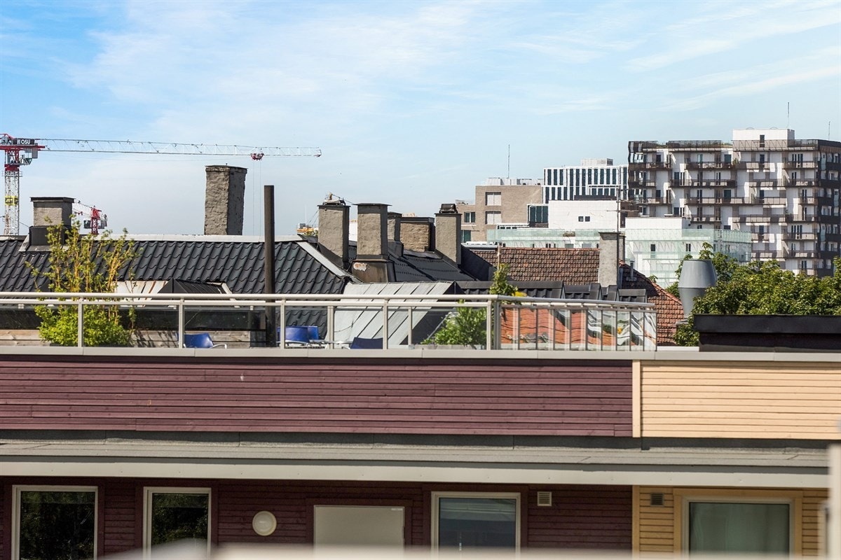Kort vei til Barcode, Bjørvika og Sørenga. Felles takterrasse. Galleribilde