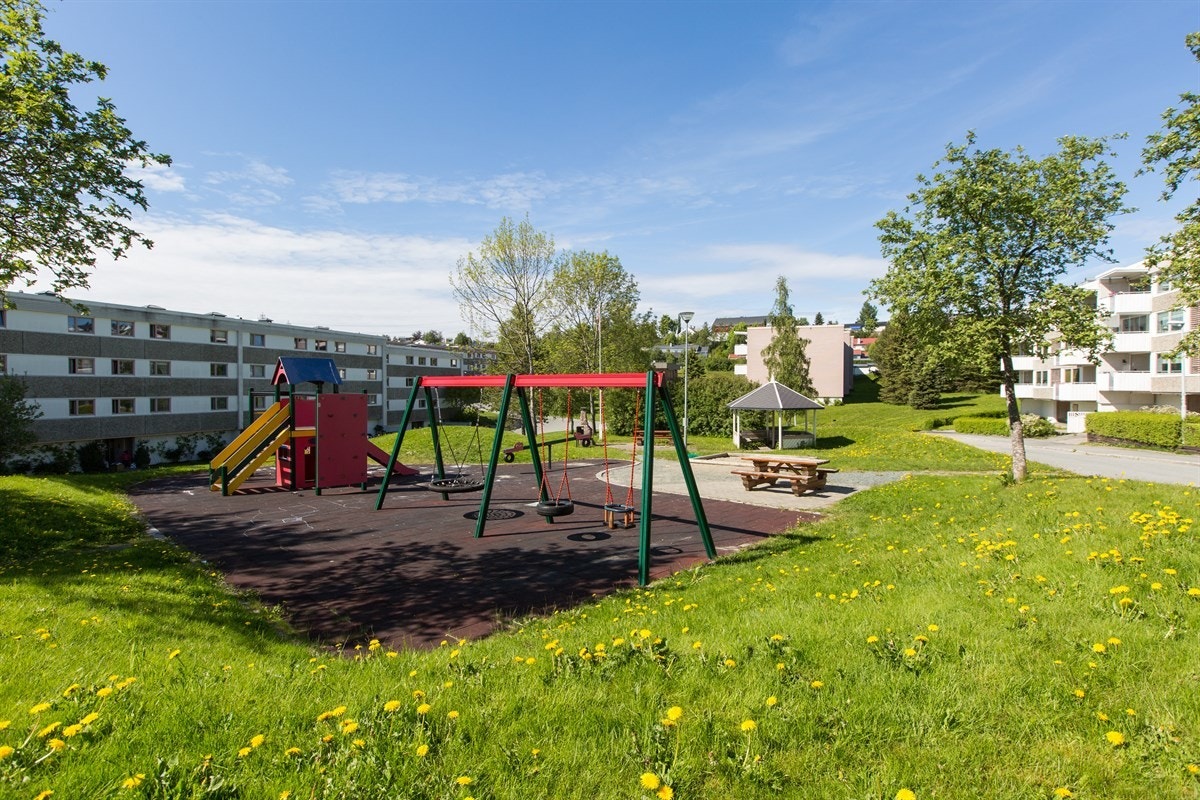 Fellesarealene innbyr til lek og moro for både store og små. Galleribilde