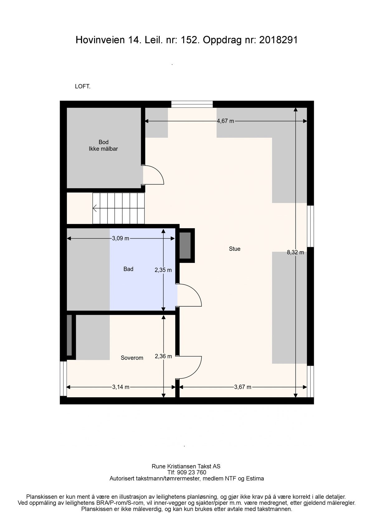 Ansgar Sørlies vei 1 B. Loft Galleribilde