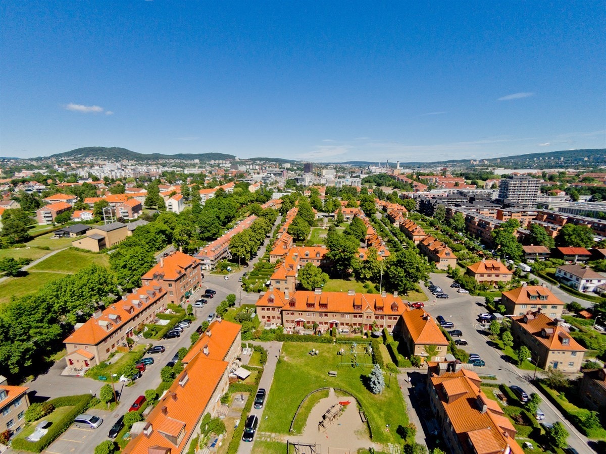 Lille Tøyen Hageby er spesielt attraktiv, og ligger på en høyde mellom Tøyen og Hasle Galleribilde