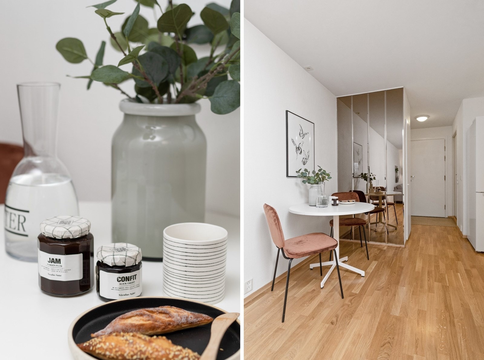 Det er naturlig plass for spisebord i tilknytning til kjøkkenet Galleribilde