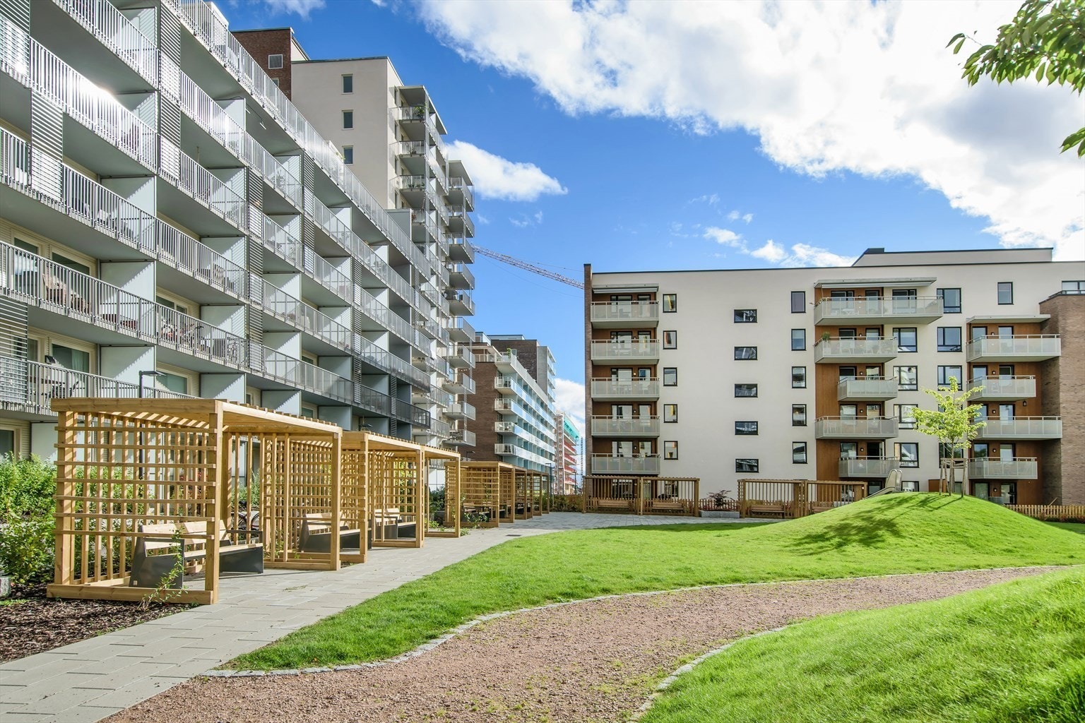 Rolig uteområde Galleribilde