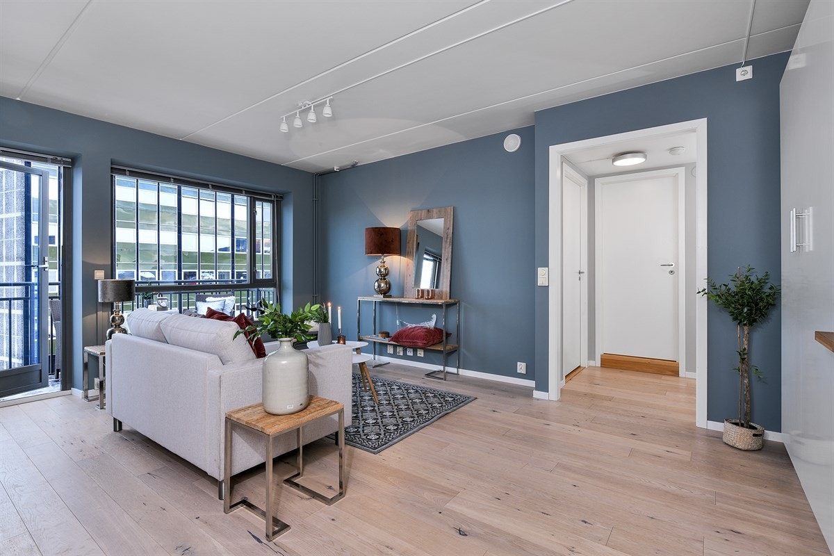 Åpen stue- og kjøkkenløsning. Galleribilde