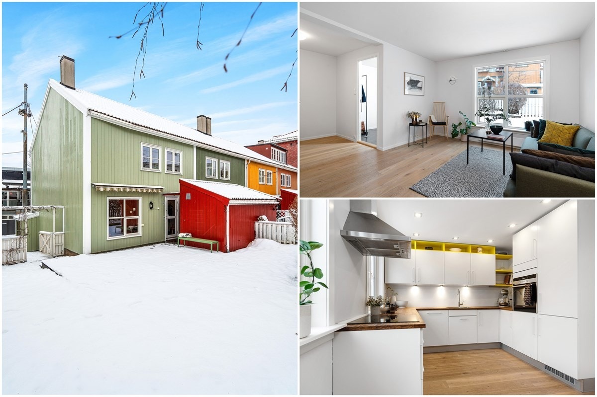 Drømmer dere om småbyidyll midt i byen? Hva med et innbydende enderekkehus på sjarmerende Rodeløkka? Galleribilde