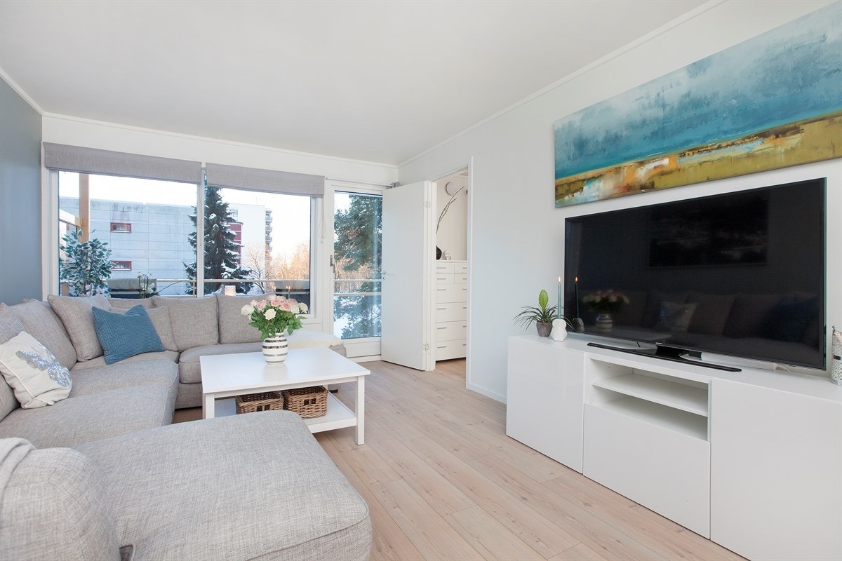 I stuen har du plass til sofahjørne og tv-møblement. Galleribilde