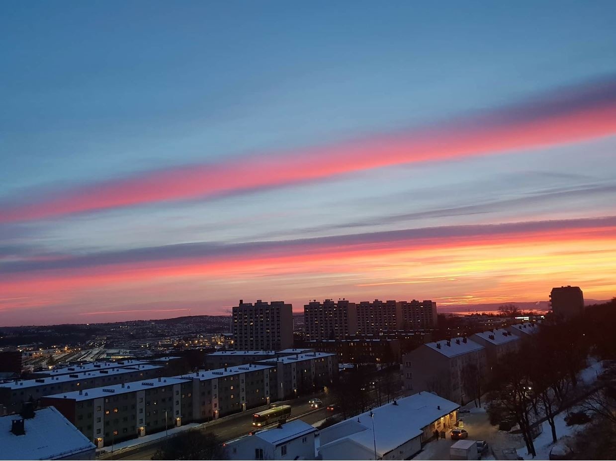 Utsikt mot Oslo kveldstid Galleribilde