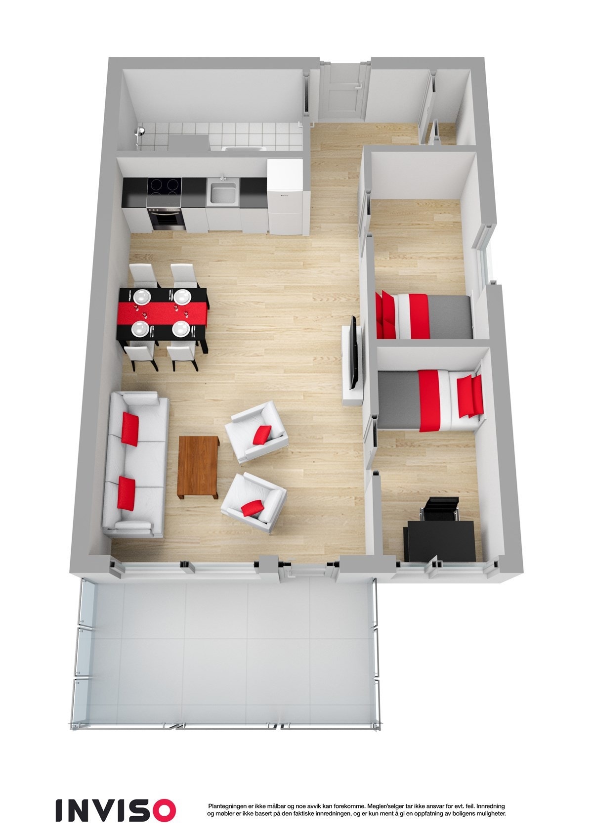 3D Plantegning Galleribilde