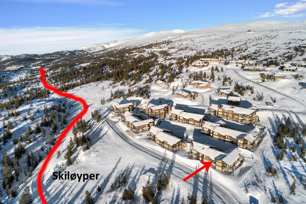 Beliggende rett ved langrennsløyper og alpinbakken Galleribilde