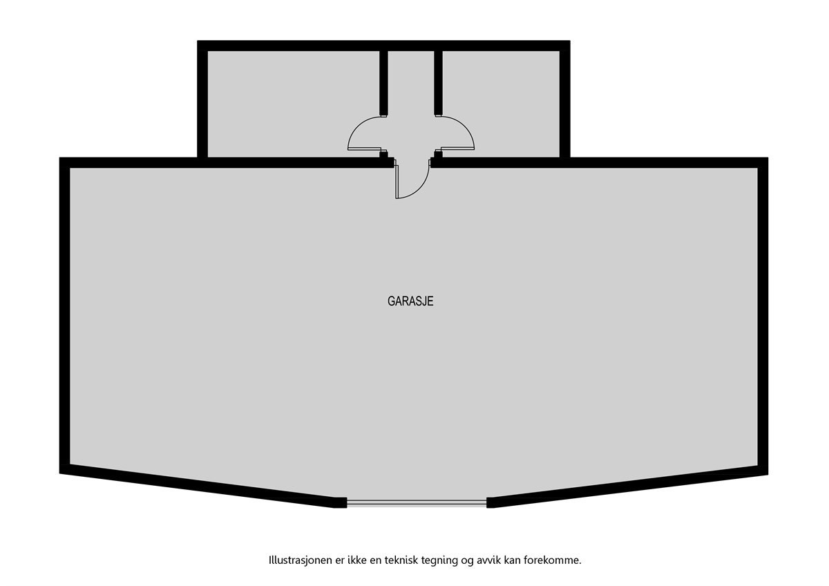 Stor garasje, med plass til 6 biler ( hvorav 2 plasser som disponeres av nabohuset). Det medfølger også en utendørs biloppstillingsplass. Galleribilde