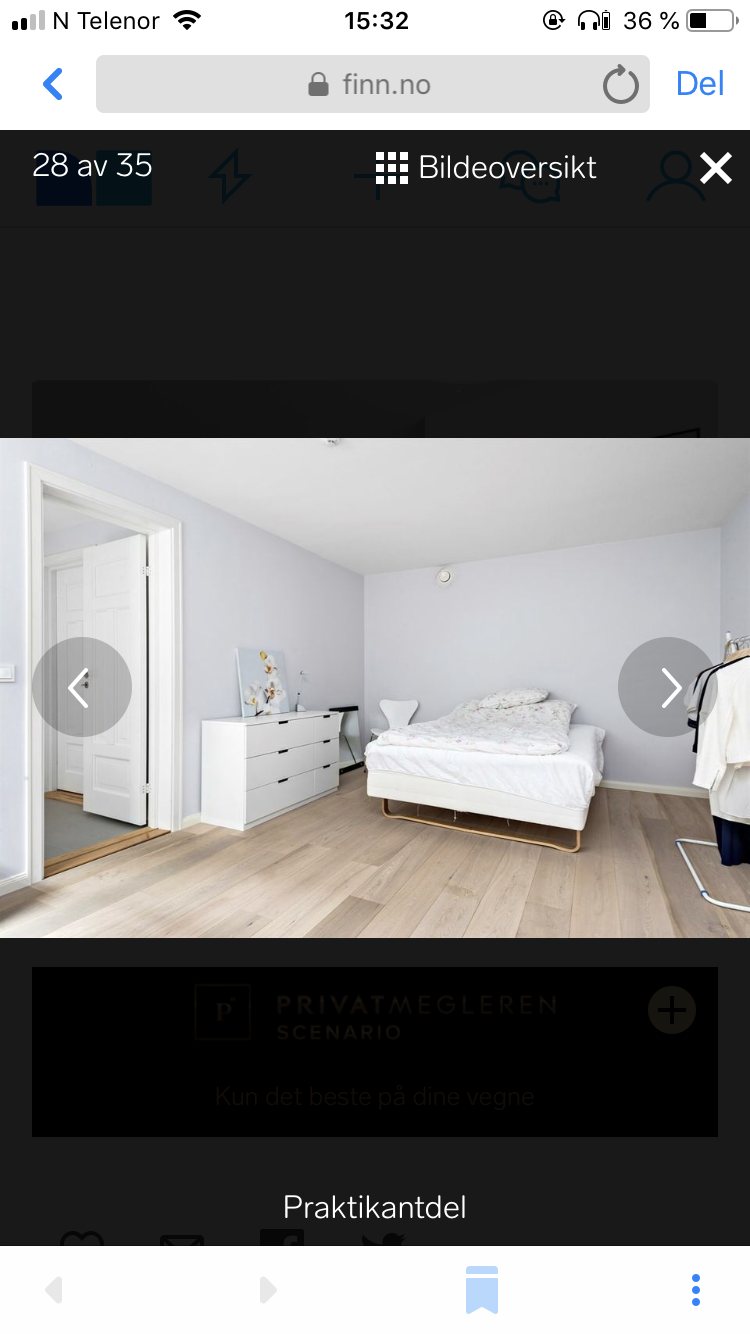 Stue og soverom (kjk er i dag installert i dette rommet) Galleribilde