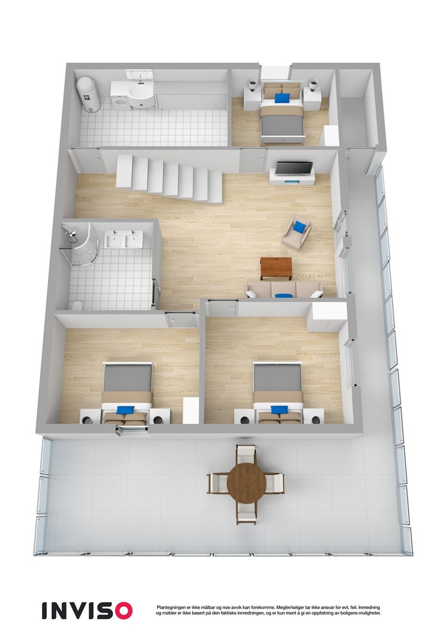 3D plan hovedetasje Galleribilde