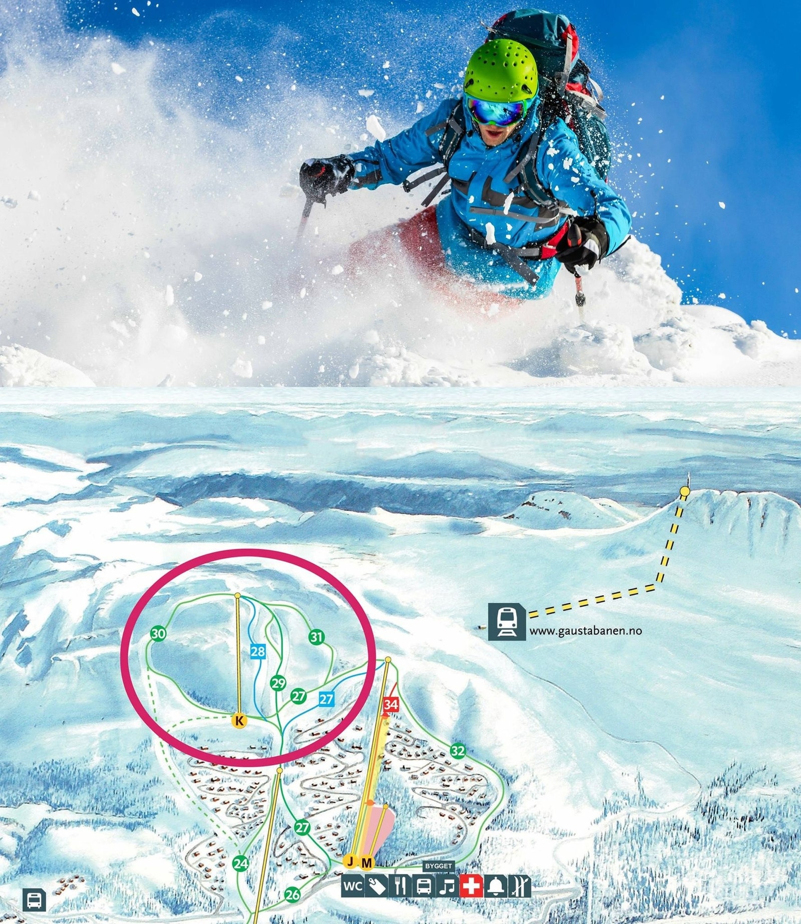 Off Pist / Free Ride area just 200 m from the cabin Galleribilde