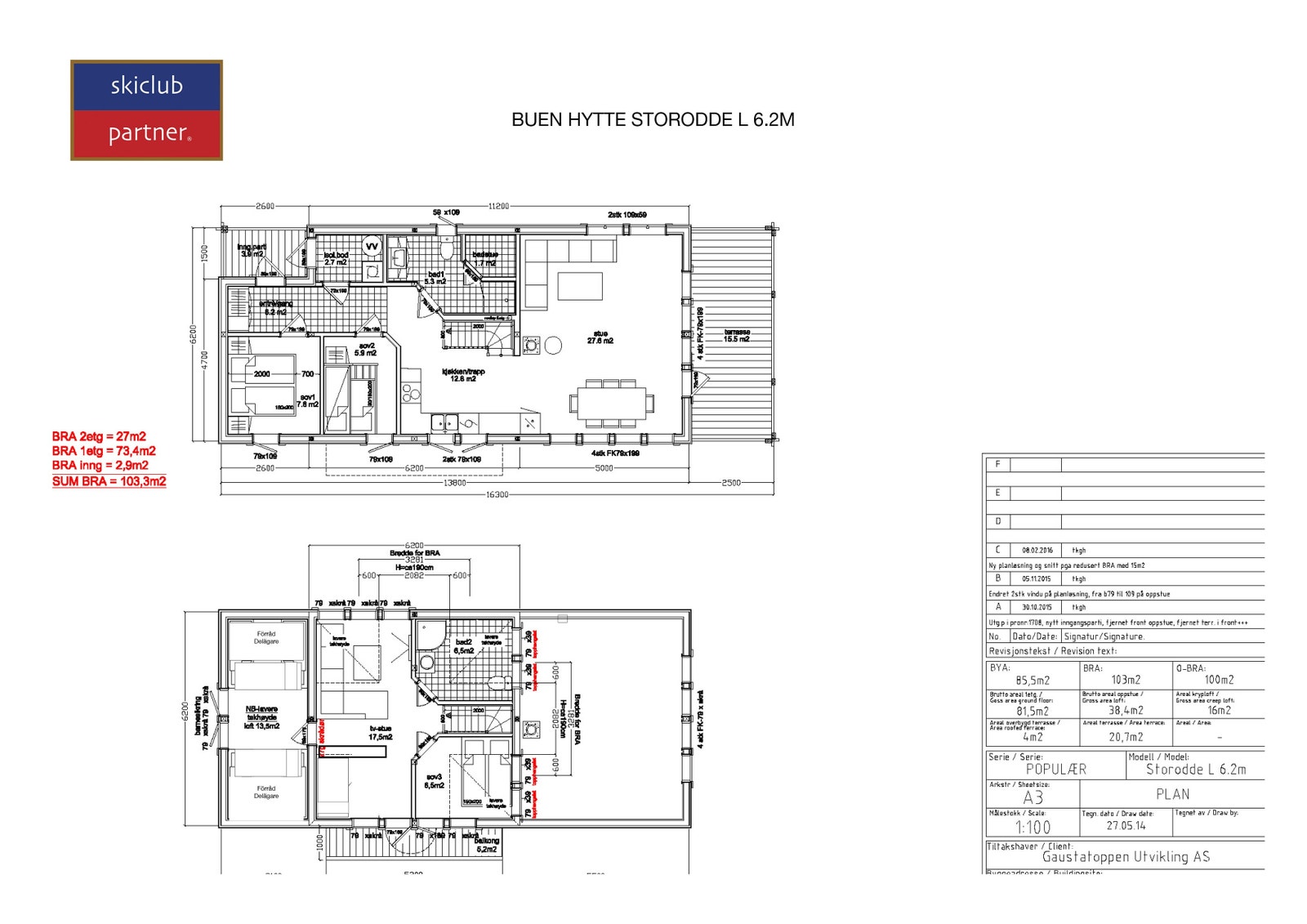 Ritning rum Buen Storodde hytte Galleribilde