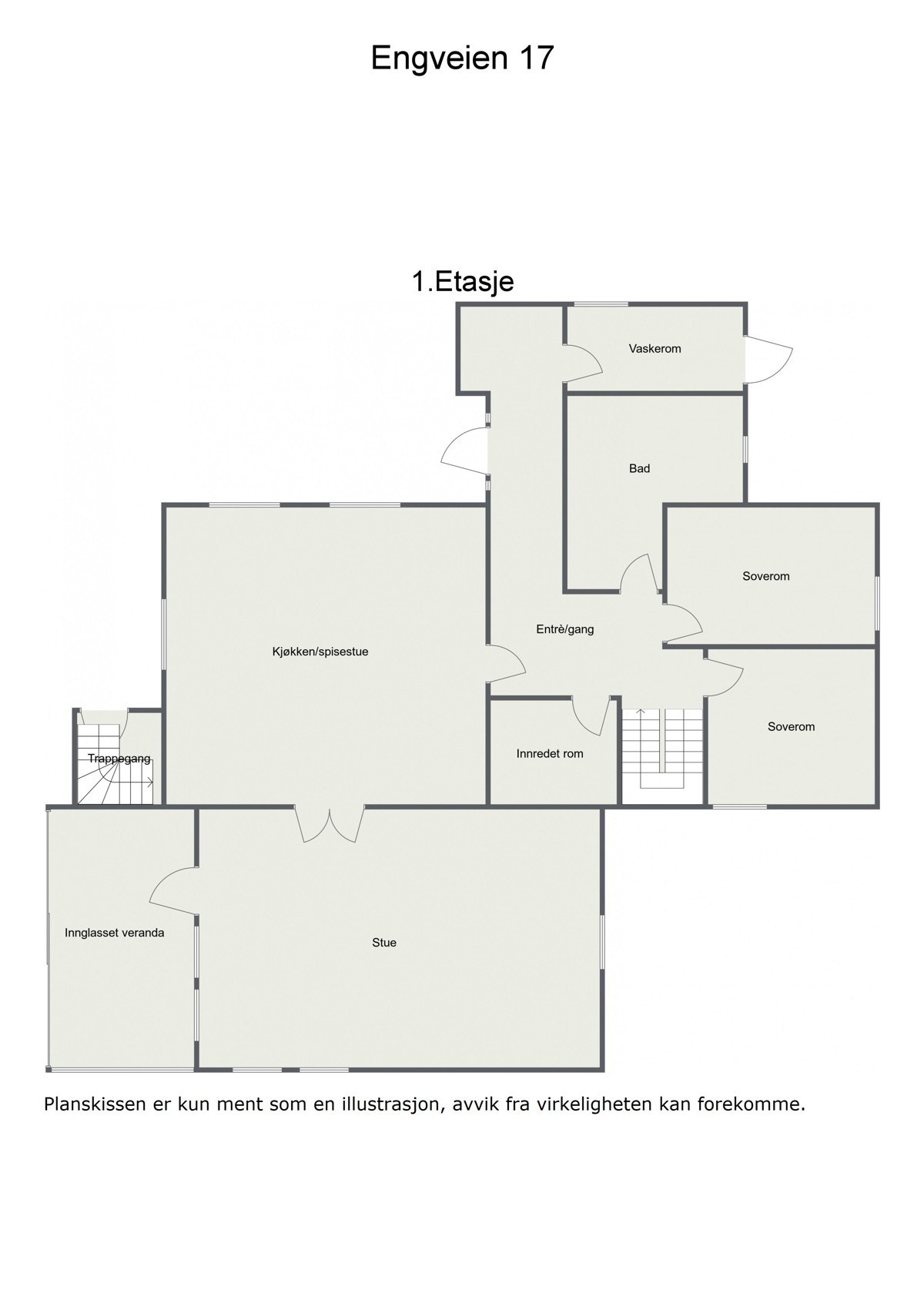 Plantegning 1. etasje. Galleribilde