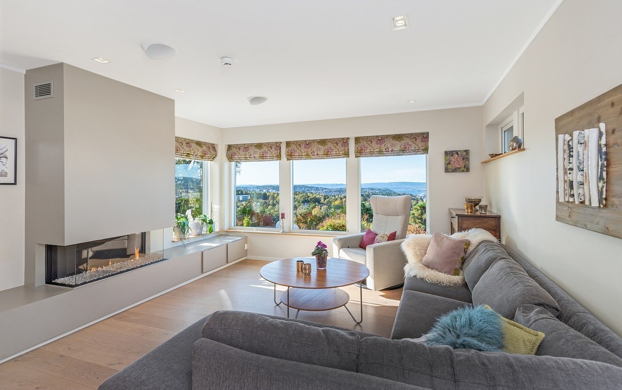 Stue med fantastisk utsikt over hele Oslo Galleribilde