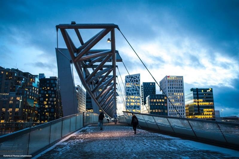 Ligger i 2 min gange fra gå bro over til Bjørvika Galleribilde