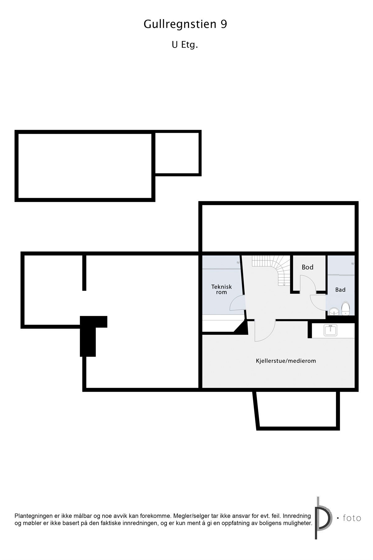 Proaktiv - Plantegning kjeller. Galleribilde