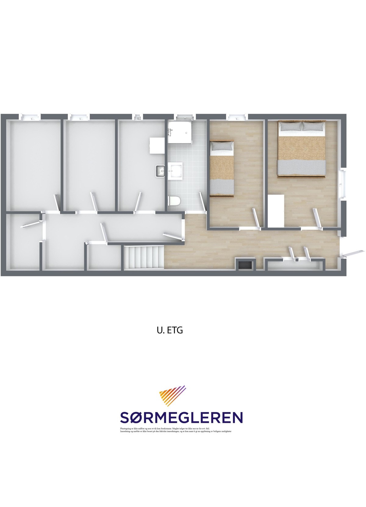 Plantegning u. etg. Galleribilde
