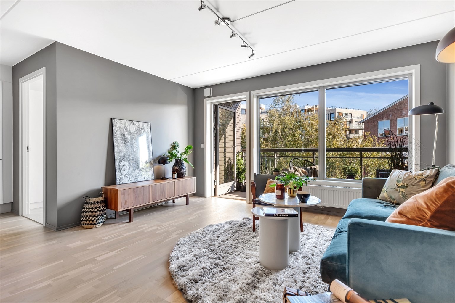 Leiligheten er malt i de siste fargetrendene fra Jotun. Galleribilde