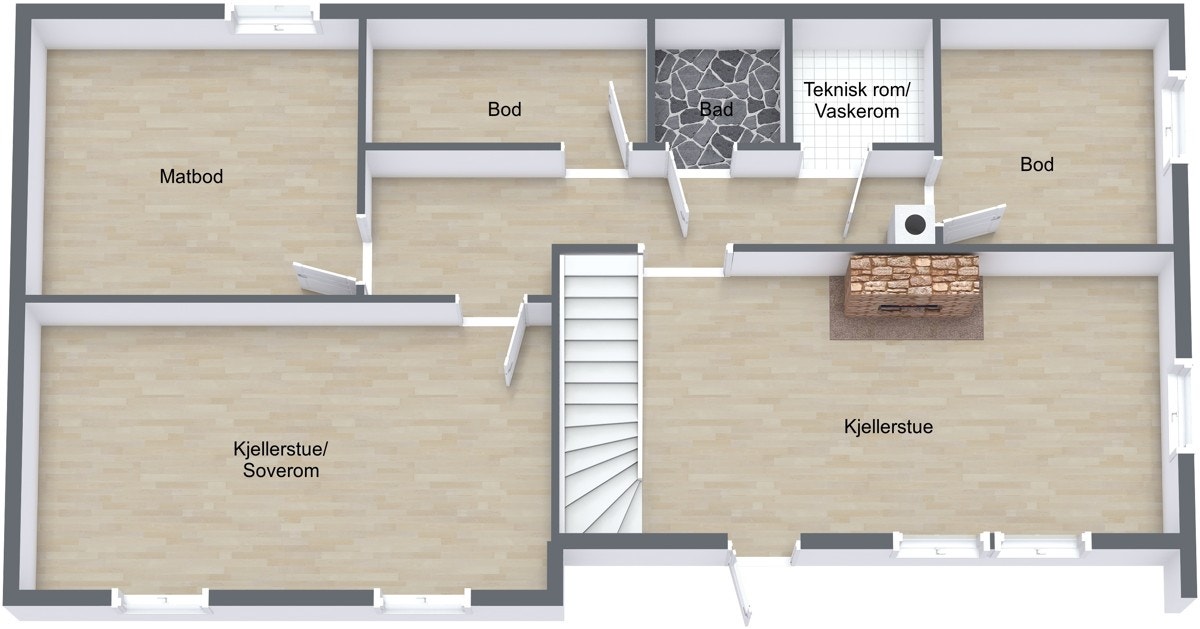 Plantegning kjeller Galleribilde