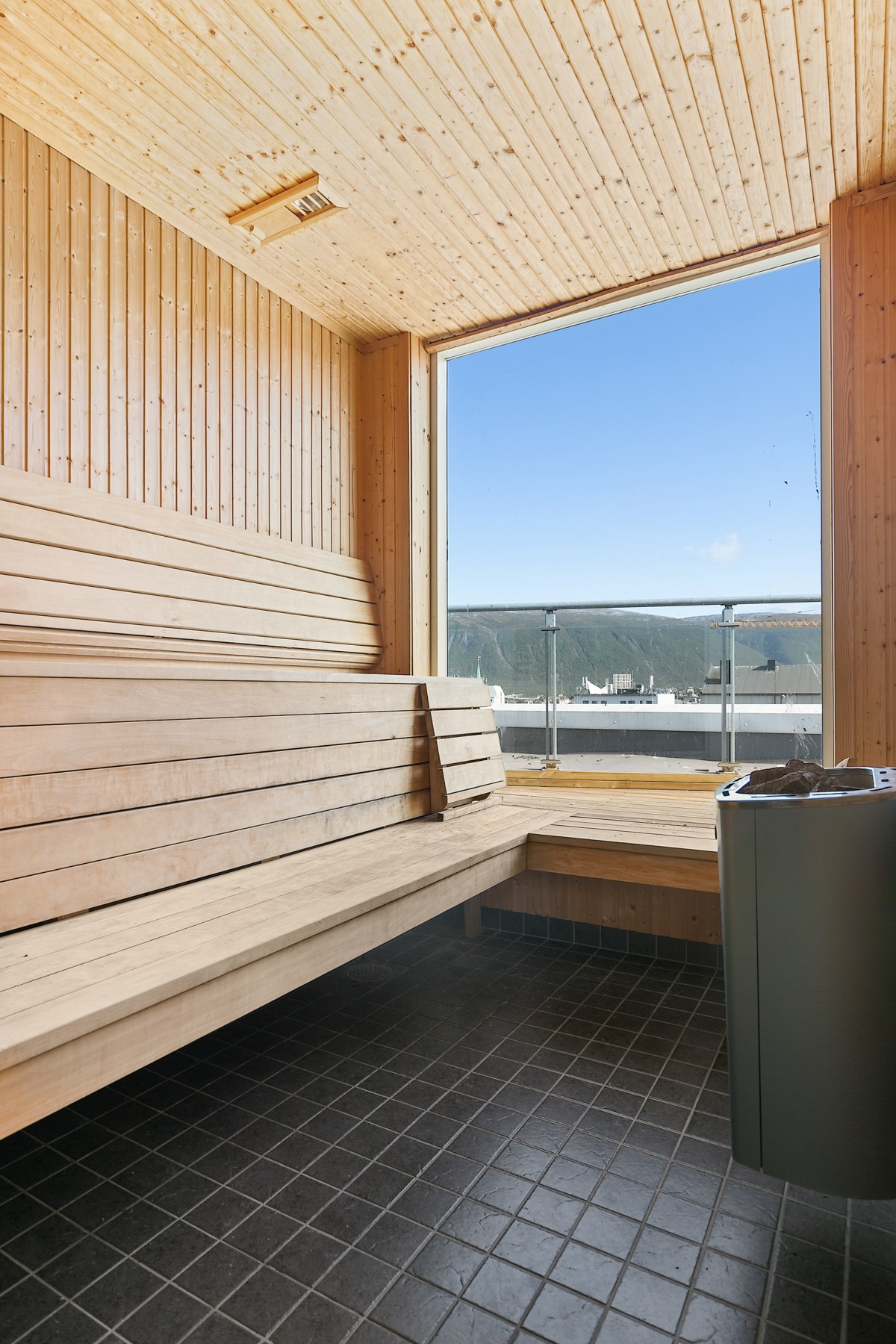 Felles badstue også på takterrasse