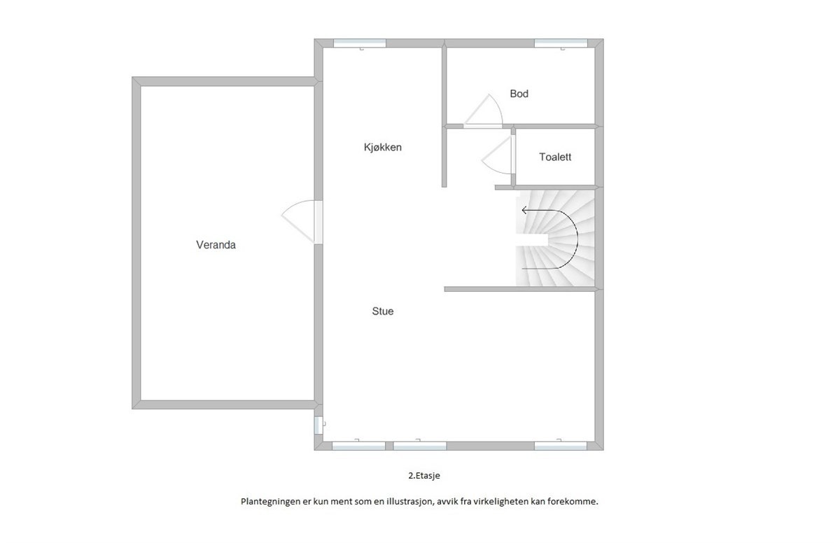 Plantegning 2.Etasje. Galleribilde