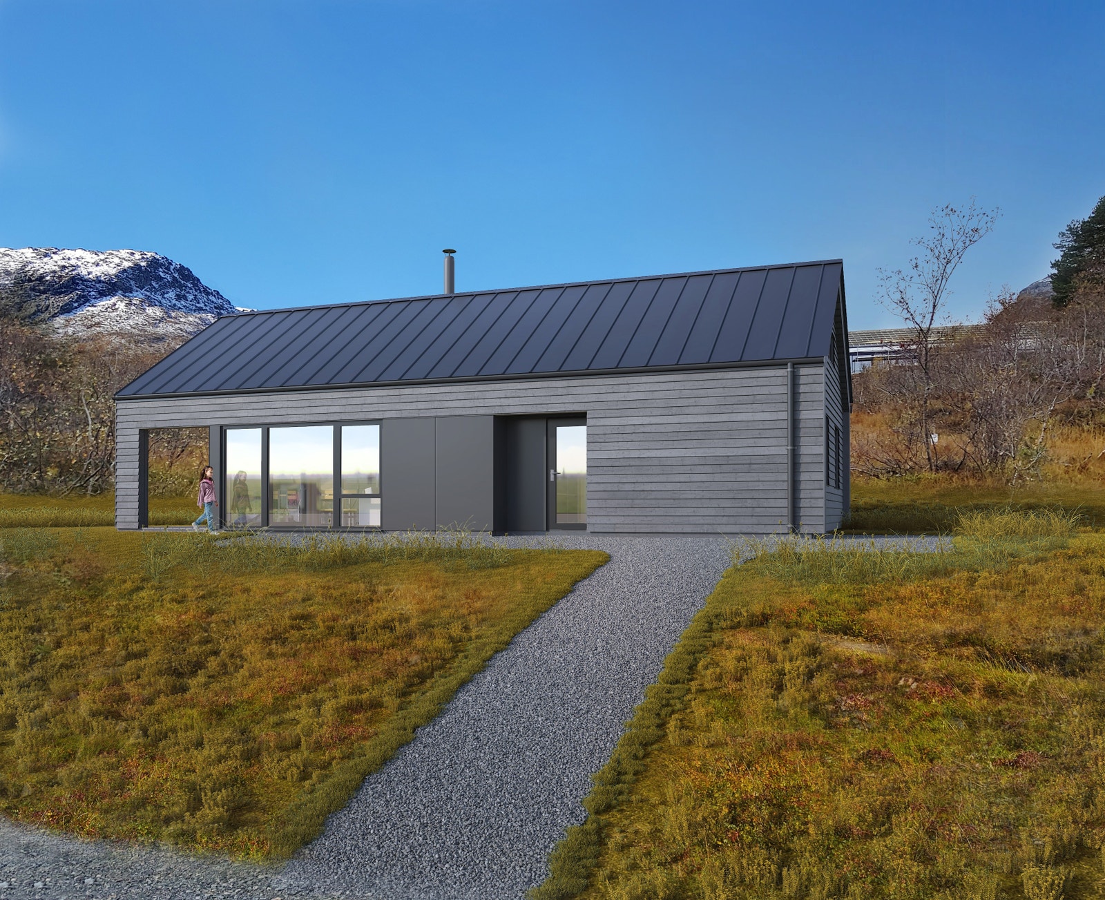 Illustrasjon av Koia Moderne fra Norgeshus på tomt 12. Galleribilde