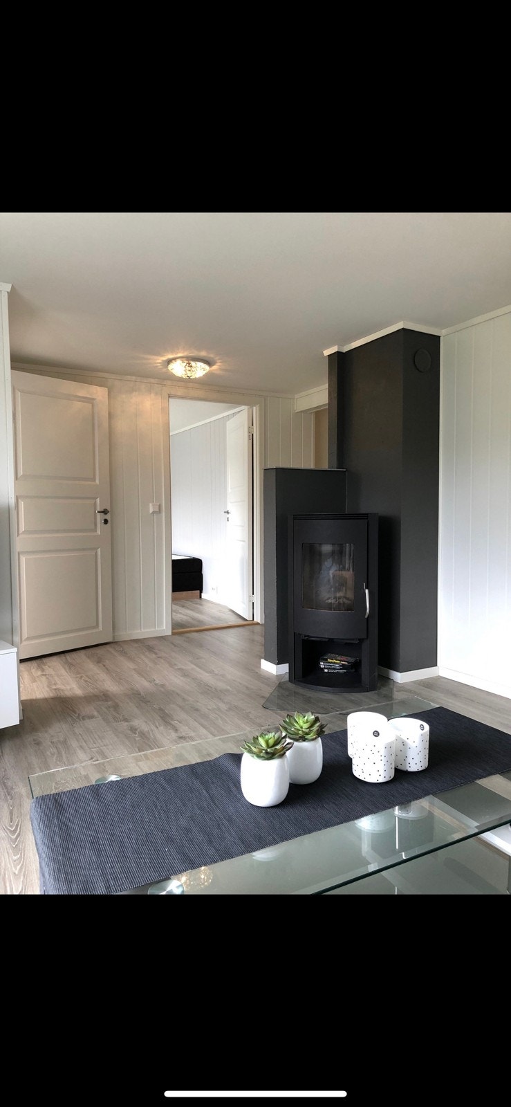 Stue med peis Galleribilde